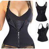 Image of Zip and Clip Neoprene Waist Trainer Vest with hooks and zipper- Femme Shapewear