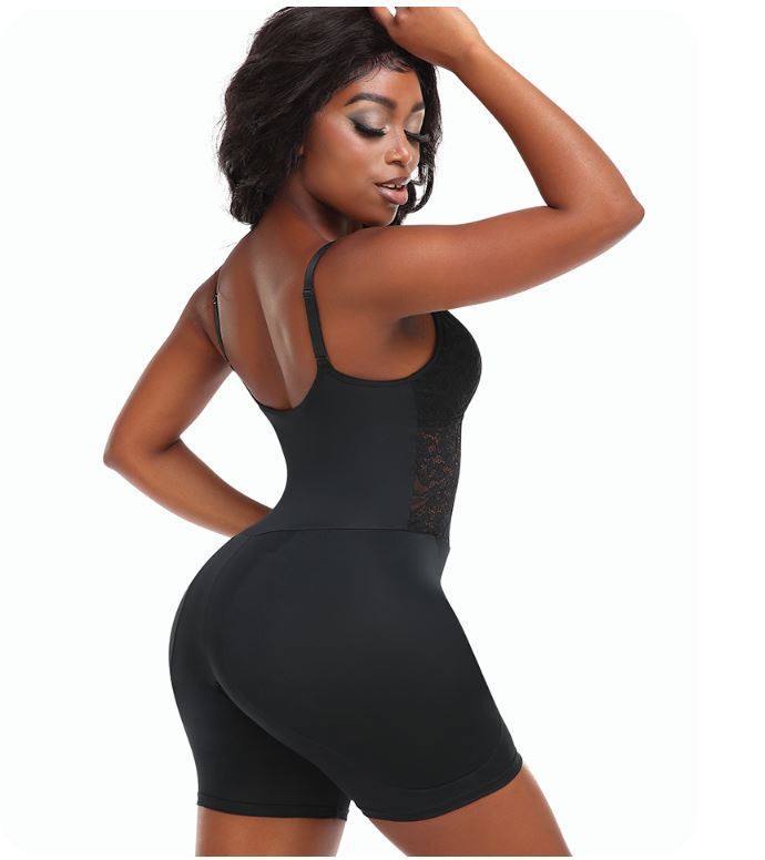 Lace Shapewear Bodysuit with Hip Pads Butt Lifter and Waist Slimmer Sl