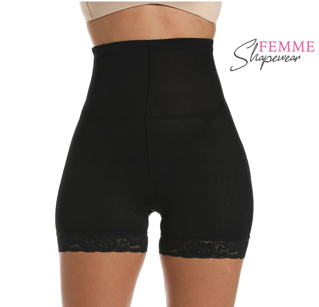 High Waist Seamless Control Shorts with Butt Pads - FemmeShapewear