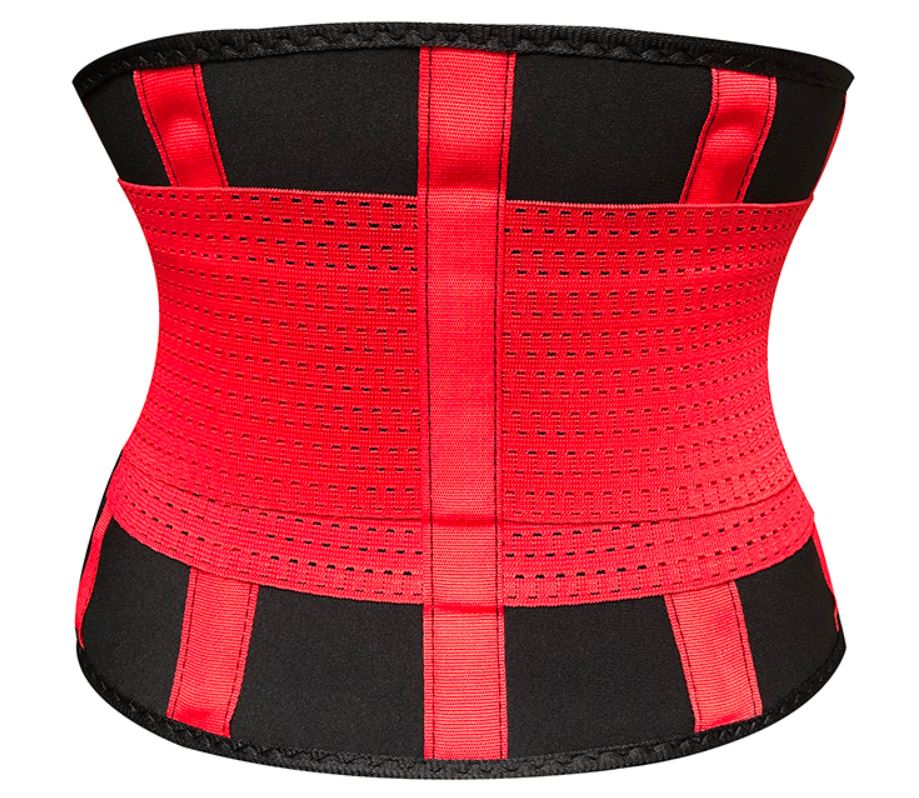 Women Waist Trainer Slimming Exercise Belt Waist Tightening Trimmer Body  Shaper With Double Adjustable Abdominal Fitness Workout (1 Piece - Rui Red)