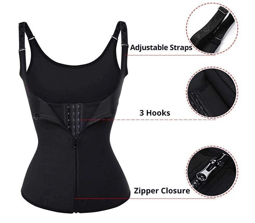 Buy GainKee Clip and Zip Waist Trainer Corset Women Neoprence Worked Out  Sweat Vest (X-Small, Vest) at