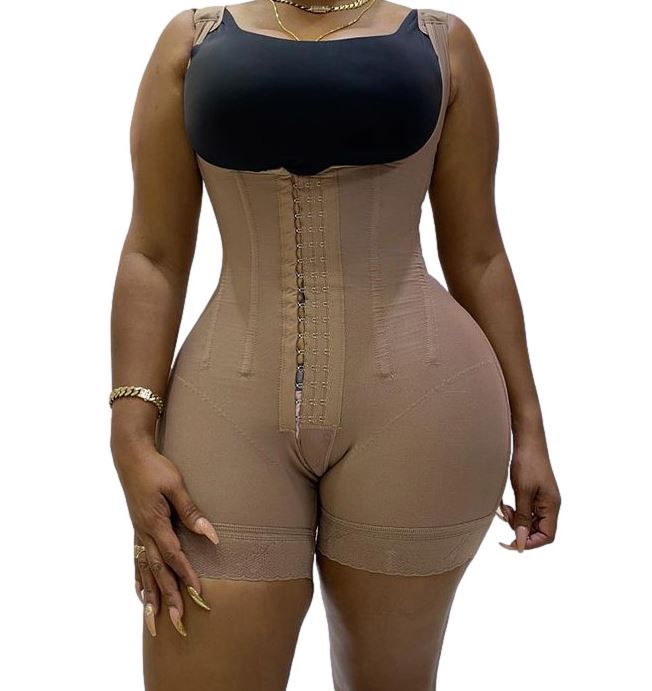 Bodysuit Fajas Colombiana Women High Compression Garment Double Abdomen  Control Hook And Eye Closure Tummy Control Adjustable