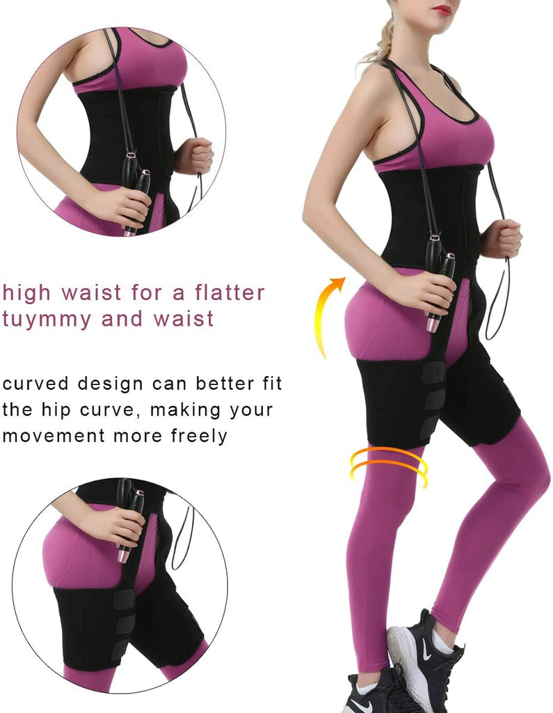 NEOPRENE Waist Trainer Belt with Pouch, Yoga Belt with Pouch
