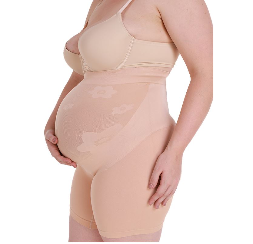 Seamless Maternity Shapewear: High-Waisted Pregnancy Underwear with Mi