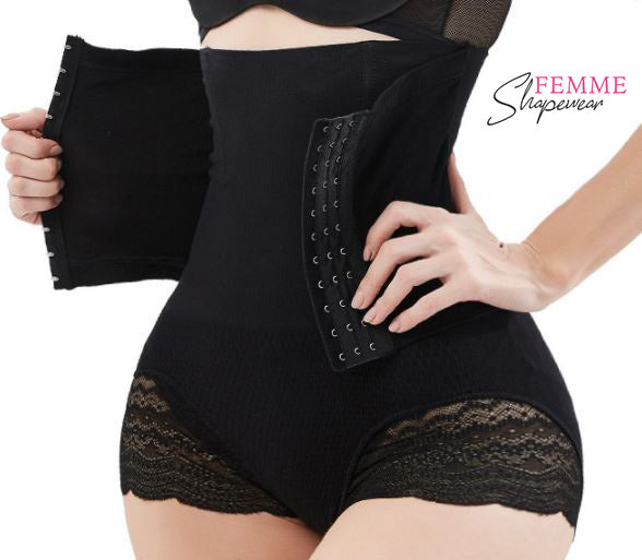 Ultimate Waist Shaper and Butt Lifting Powernet with 3 levels of hooks - FemmeShapewear