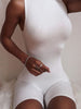 Image of Sleeveless Romper: Zipper Jumpsuit Bodysuit for Casual Wear - Short Overalls