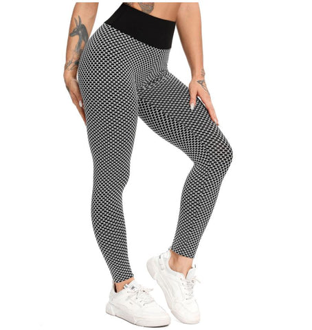 Butt Shaping Textured High-waisted Compression Leggings