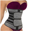 Image of Grey Femme Shapewear neoprene waist trainer with double velcro and a zipper Gina