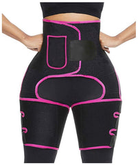 Neoprene Waist and Thigh Trainer - High Waisted with a Pocket - Femme Shapewear