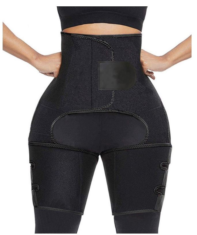 Neoprene Waist and Thigh Trainer - High Waisted with a Pocket - FemmeShapewear