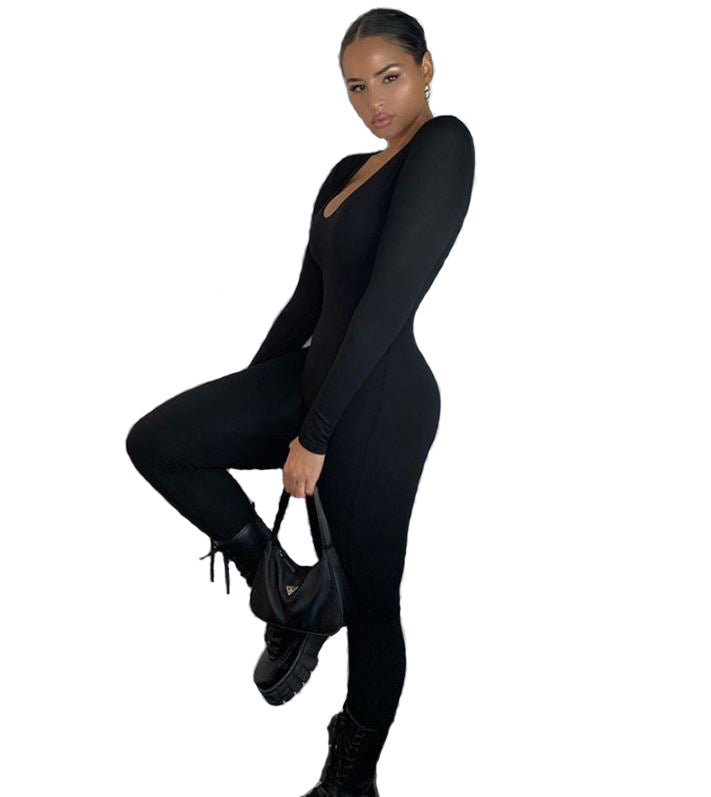 Casual Bodycon Jumpsuit for Women: The Perfect Y2K Playsuit for Fitness, Activity, and Streetwear 2023