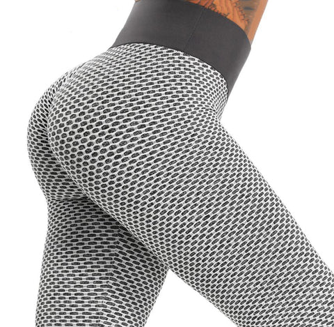 Butt Shaping Textured High-waisted Compression Leggings Femme Shapewear